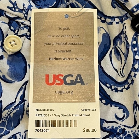 RLX Mens Golf 4 Way Stretch Aquatic Print Shorts Size 33 NWT - Picture 11 of 13